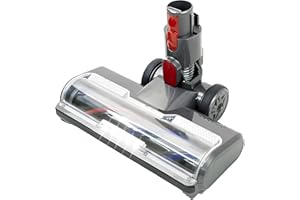 Nabatee Turbo Floor Brush Head for Dyson V7 V8 V10 V11 V15 Vacuums, 50W Motorized Tool with ABS Nylon Carbon Roller, L E D Lights, Easy Clean, Part 967483-04 for Carpet & Hard Floor