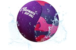 TOPWAYS Beach Pool Bouncying Ball, Water Skip Ball, Swimming Water-Proof Beach Toys, Pool Games for Kids & Adults (Purple Camouflage)