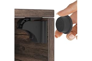 Hoffenbach – 12 Locks & 3 Keys – Magnetic Cupboard Locks – Child Safety Locks for Cabinets, Drawers & Kitchen – Invisible Baby Proofing with Magnet for Doors & Cupboards – Black