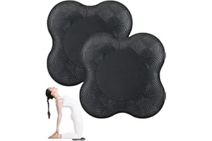 FUGLUS 2 unidades, rodilleras de yoga, alfombrilla antideslizante, resistente al desgaste, protege las rodillas, muñecas, tobillos, manos y codos, para yoga, gimnasia, pilates, aeróbic