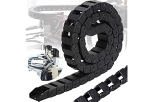 Weploda Energiekette, Kabelschleppkette, Black Nylon Cable Drag Chain, Drahtträger Kunststoff, Gesamtlänge 1m, 10 x 20mm, Geeignet für 3D-Drucker, Elektronische Zählgeräte Etc.