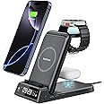 Wireless Charger for iPhone, SwanScout 703A, Charging Station for iPhone 16/15/14/13/ Series, 3 in 1 Charger Stand for Apple Watch, for AirPods, Travel Foldable and Portable, No Adapter (Black)