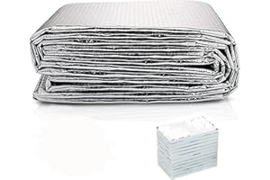 YIPUETERNITY Rollo de Aislante en Hoja 0,6m x 5m, 3 MM de Espesor Paneles Reflectores de Radiador, Aislamiento de Espuma de Aluminio Doble, Placa Reflectante Del Disipador de Calor, Ahorro de Energía y Dinero