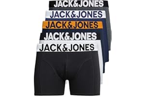 JACK & JONES Herren Unterhosen 5er Set Pack Männer Boxershorts Weiss schwarz blau grau Trunks 12204864