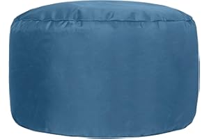 ‎BEAN BAG BAZAAR Bean Bag Bazaar Sitzsack Hocker, Blaugrün, Indoor Outdoor Sitzsack mit Füllung, Bean Bag, Wasserabweisender Stoff, Pouf Fußhocker für Wohnzimmer, Schlafzimmer, Garten