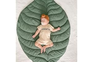 Yolispa Tapis de jeu en coton en forme de feuille pour chambre d'enfant