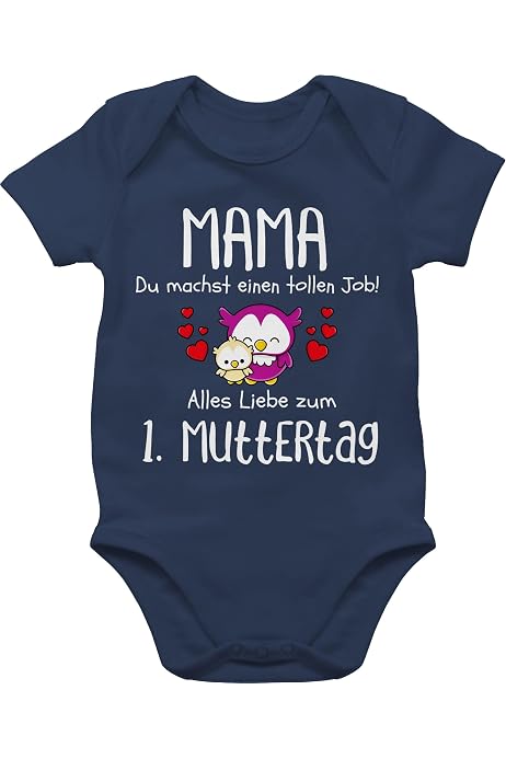 Shirtracer Babybody „Alles Liebe Zum Mama-Tag“ – Kurzarm, 100% Baumwolle, Für Jungen & Mädchen