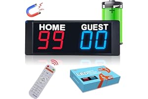 ‎YZ YZ LED Magnetische Elektronische Anzeigetafel, Tischtennis Zähler, Tennis Punktezähler, Digital Scoreboard, Volleyball Zähltafel, mit Fernbedienung