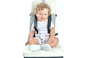 TENDS Trona portatil bebe -Trona de bebe plegable como asiento bebe elevador y adaptable a la mesa para viajes-Silla infantil para comer de viaje con arnés para sentar a niños y bebés a la mesa