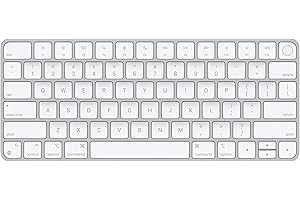 Apple Magic Keyboard avec Touch ID : Bluetooth, Rechargeable. Compatible avec Les Ordinateurs Mac dotés d’Une Puce Anglais américain, Touches Blanches