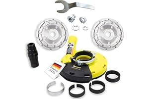 FANZTOOL Meule diamantée 125 mm avec carter d'aspiration universel pour meuleuse d'angle avec couronne de brossage