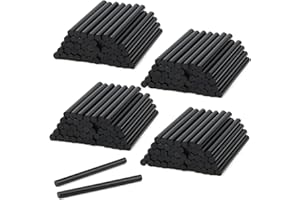 KEILEOHO 200 PCS 7 x 100mm Black Hot Glue Gun Sticks, Black Mini Hot Melt Glue Gun Sticks, Adhesive Glue Sticks for DIY Craft