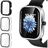 iVoler 3 Pezzi Cover con Vetro Temperato per Amazfit GTS 2 Mini, Copertura Completa Custodia Rigida PC, HD Clear Pellicola Pr