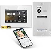 BALTER EVO-HD Video Door Intercom, Video Doorbell with Camera, Smartphone App, Single-family House Bell, 7-Inch HD Monitor, F