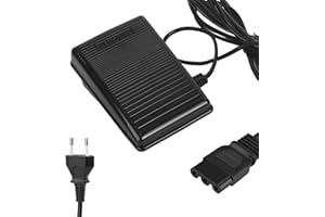 AKOZON Pedal de Máquina de Coser, Control de pie Electrónico Inicio Máquina de Coser Pedal de Control de Pie con Cable de Alimentación(EU Plug)
