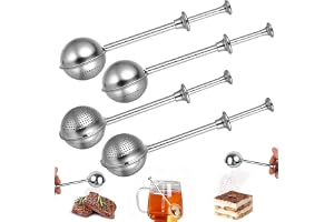4 st. tesil för lös tesil, tetång teaballs med teleskophandtag, rostfritt stål teägg för lösa tesil för kopp, teinfuser, tefi