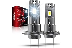 OUSHI Lampadine LED H7 500% Luminosità 80W 20000LM, 6000K Bianco 1:1 Mini Dimensioni Plug and Play Lampadina H7 LED, 2 Lampade H7