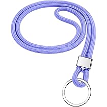 Wisdompro Kantoorkoord, 23 inch premium polyester nekband lanyard met ovale sluiting en afneembare gesp voor telefoon, camera, USB, sleutels, sleutelhanger, ID-badgehouder, 6 Pack (rood, zwart, blauw