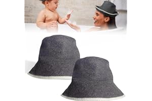‎MOLBORY Molbory 2 Stück Saunahut Filz Sauna Hut,Filzhut Sauna Set, Saunamütze Filzkappe, Saunakappe Duschkappe Badekappe Duschhaube für Damen und Herren, Sauna Zubehör (Grau)