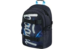 Baagl Schulrucksack für Jungen Mädchen Teenager - Skateboard Rucksack - Kinderrucksack mit Laptopfach und Brustgurt für Schule, Weiterführendeschule, Mittelschule
