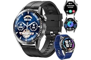 Homailida Reloj Inteligente Hombre, Smartwatch con Llamadas Bluetooth y Whatsapp Notificación, Smartwatch Hombre Impermeable con Monitor Ritmo Cardíaco y Sueño, Reloj Deportivo Actividad Android iOS