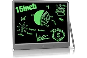 TUGAU LCD Writing Tablet for Adults and Kids, Writing Scribble Boards 15inch, Reusable Portable Drawing Tablet for Communication Tool, Office Memo Boards, Message Boards