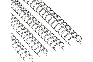 ‎RAYSON RAYSON Drahtbinderücken, 25-60 Blatt, 34 Schlaufen, Multi-Size, A4, 3:1 Teilung, Schwarz, Packung mit 96 Stück