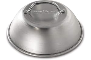 Nordic Ware 365 Indoor/Outdoor Cheese Melting Dome, Dome to Melt Cheese on Burgers, Dome for Melted Cheese, Aluminium Cheese Melter made in the USA, Silver