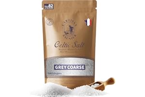 L’ARTISAN SAUNIER Celtic Sea Salt Organic Coarse - Unrefined Celtic Salt 450g - Grey Coarse Sea Salt Certified 100% Natural, Hand Harvested, Sun Dried