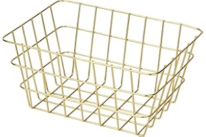 Wenko Cestino Soria oro - Cesto portaoggetti glamour per il bagno, la toilette per gli ospiti e tutta la casa, Metallo, 18 x 25 x 12 cm, Dorato
