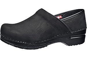 Sanita Professional | Zoccoli Chiusi in Pelle Oliata da Donna | Originale Fatto a Mano in Pelle Flessibile | Plantare Anatomico in Schiuma Morbida