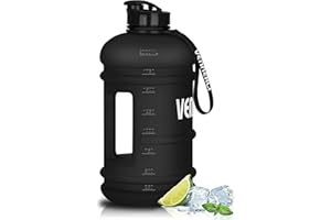 VENNERLI 2.2L Water Bottle - Extra-Strong Leakproof BPA Free 2.2 Litre Large Water Jug Half Gallon Hydrate Bottle with Handle Ideal for Adults Men Family Sports Gym Fitness Outdoor Cycling Bodybuilding 73oz
