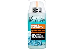 ‎L'ORÉAL MEN EXPERT L'Oréal Men Expert XXL kühlende Gesichtspflege Anti-Glanz für Männer, Erfrischendes und mattierendes Gesichtsgel, Gesichtscreme für Herren, Hydra Energy, [Amazon Exclusive], 1 x 100 ml
