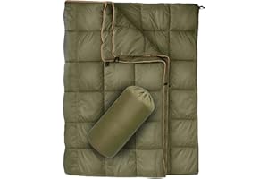 smai Manta de plumón suave y ligera para camping, colcha impermeable ideal para camping, al aire libre y viajes, uso en todas las estaciones
