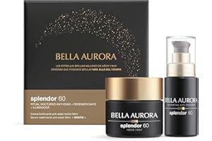 Bella Aurora Pack Splendor 60 Anti-Edad, Crema Fortificante de Noche 50ml con Serum Reafirmante 30ml, Ritual Nocturno Redensificante e Iluminador