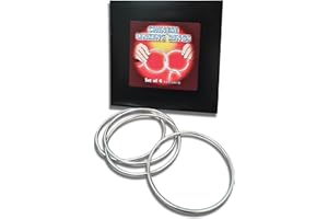 PROTRIXX Chinese Linking Rings - The Miracle of Chained Rings | Magic Tricks with German Instructions | Set of 4 Rings for Magic - 13 cm Diameter | Ring Chaining Magic Trick Magic Item