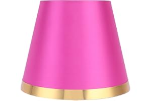 JENNGAOO Paralume in Tessuto Paralume Moderno in Stile Europeo per Lampada da Tavolo E27 e Lampada da Terra Camera da Letto Soggiorno Dormitorio Decorazione Ufficio(rosa rossa)