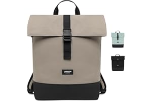 LARKSON Zaino Donna Uomo - Tammo - Borsa per PC Portale, Lavoro, Università e Viaggio - Rolltop Leggero - Impermeabile