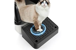 Bartuke Elevated Cat Litter Box Ramp, Steps Stairs for Cat Litter Box, Litter Filter Pedal for Kitten & Older Cats, Easy to Clean(Black)