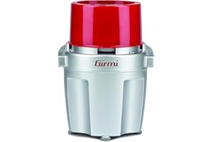 Girmi TR20 Tritatutto, 600W, Capacità 250cc, Lame in Titanio, Lavabile in Lavastoviglie, Dispositivo di sicurezza, Grigio/Rosso