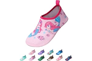 EDOTON Badeschuhe Kinder MädchenSchwimmschuhe Wasserschuhe Strandschuhe Aquaschuhe Sommer Schwimmschuhe Strandschuhe Leichte Barfußschuhe Schnell Trockene Surfschuhe