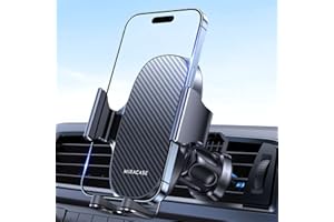 Miracase 2nd Generation Car Phone Holder, Air Vent Phone Holder for Cars 360° Rotation, Universal Mobile Phone Mount Automobile Cradles for Vent Van iPhone 14 Pro Max 13 12 11 Samsung Gray
