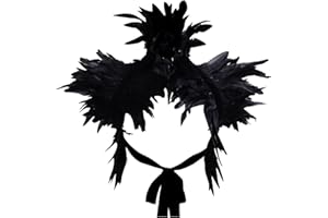 keland Victorian reale natürliche Feder Shrug Schal Schulterumhang Cape Gothic Kragen Halloween-Kostüm