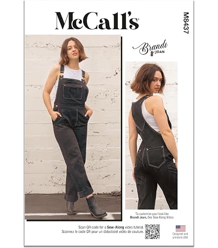 McCalls M8162A5 Cartamodello Donna Per Jeans E Salopette, Taglia A5 (6-8-10-12-14), Livello Intermedio