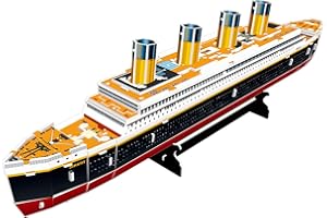 CubicFun 3D Puzzles Titanic Model Kits Ship and Boat Jigsaw Puzzles for Kids and Adults, Paper DIY Toy Gift and Decoration, 35 Pieces
