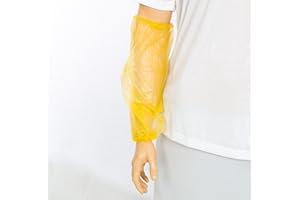JAKERA Polyethylene Disposable Oversleeves Pack Of 100 - Availible in 5 colours (Yellow)
