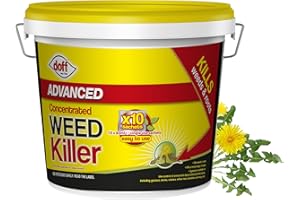 Doff Advanced Concentrated Weedkiller - 10 Sachets for Dilution in Water for Garden Protection – Kills Deep Rooted Weeds from Pathways to Driveways - Long Lasting Weed Control – Strong Weed Killer