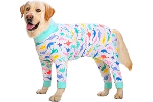 NOTHER Dog Clothes,Lovely Elastic Dog Pajamas Sleeping Clothes Anti-hair Dust-proof Four-legged Garment Jumpsuit Clothes for Medium Dogs Large Dogs (38, White)