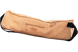 YOUR VIP SKIN YVS® - Borsa Tappetino Yoga in sughero, Sacca Yoga, Yoga Mat Bag Yoga, Pilates, Fitness, con tasca per chiavi, cellulare, con tracolla regolabile, in sughero naturale