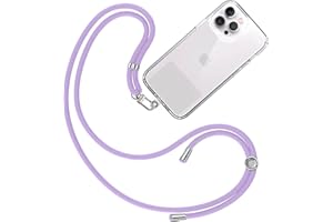 TBOC Cordón Correa Cuerda Universal Colgar Funda Teléfono Móvil en Cuello - Cinta Cadena Colgante con Parche de Plástico - Colgador Lanyard con Enganche Adaptador Llavero Móviles Llaves Accesorios
